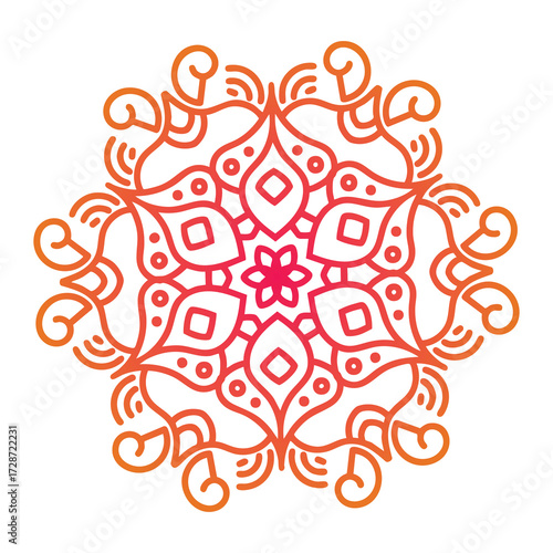 Mandala art hand-drawn