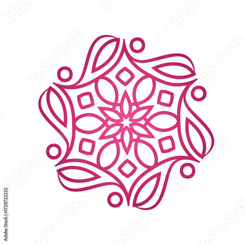 Mandala art hand-drawn