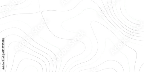 Vector art of topographic map lines, showcasing contour lines that represent elevation changes across a landscape, ideal for geographical studies and cartographic representations