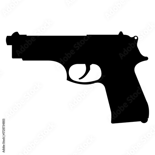 Icono silueta de pistola 