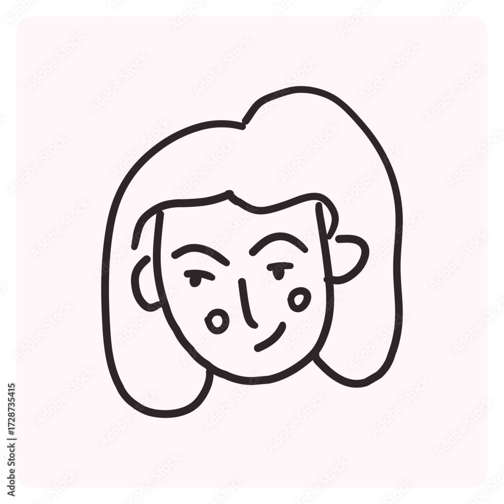 Obraz premium line art graphics - faces