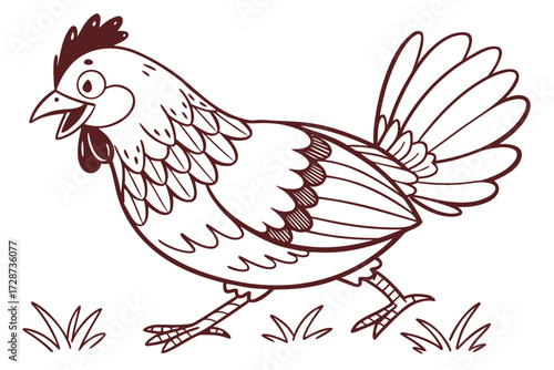 vector illustration of a chicken