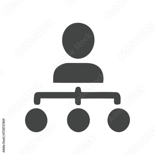 corporate team hierarchy structure vector icon
