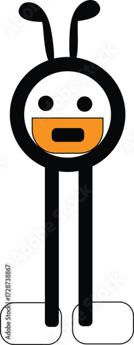 Playful Minimalist Cartoon Character Design
