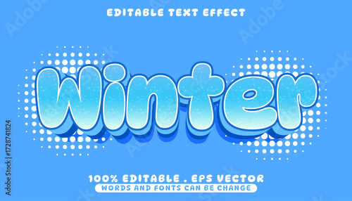 Winter Text Effect Create Stunning Winter Designs with This Editable Vector