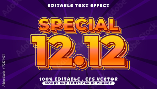 Special 12 12 sale editable text effect
