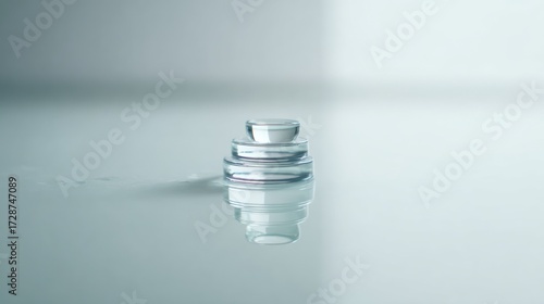 Stacked transparent lenses