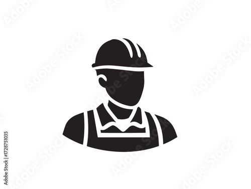 Professional building construction silhouette icon vector artwork