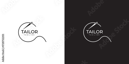Tailor Logo Design  Modern Sewing Branding Concept