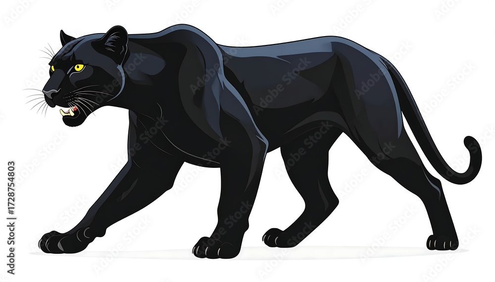 Obraz premium Black panther in profile