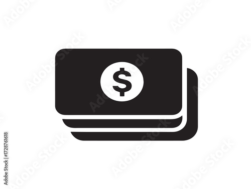 Elegant silhouette vector design of credit and loan illustration