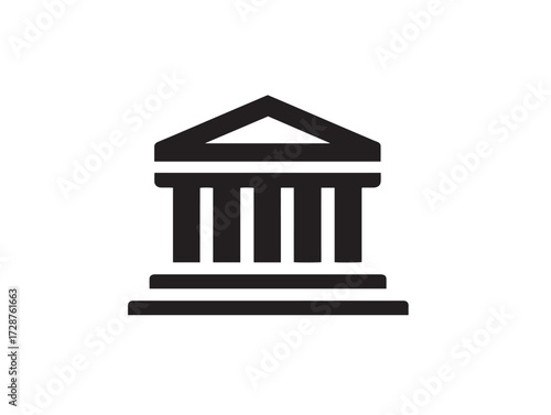 Minimalist loan and credit silhouette icon in vector design