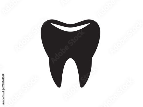 Modern dental care silhouette icon vector illustration