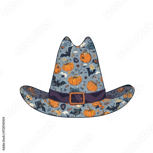 Halloween themed hat illustration 