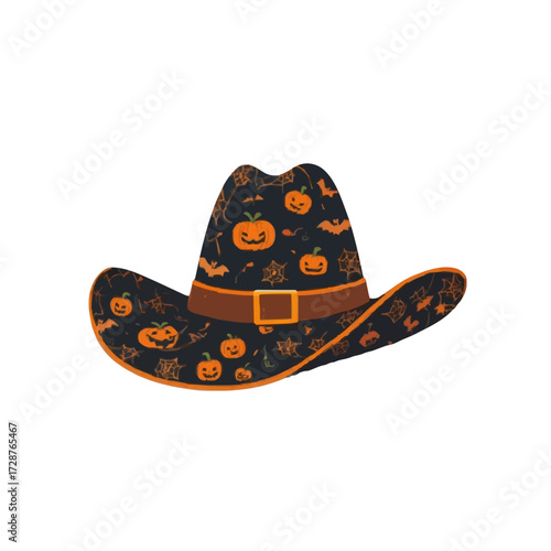 Halloween themed hat illustration 