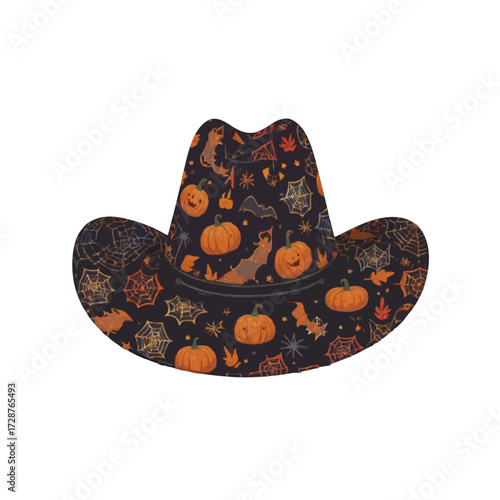 Halloween themed hat illustration 