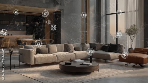 Modern smart home interior