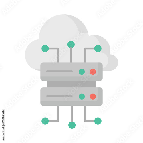 cloud hosting Vector Icon which can easily modify or edit