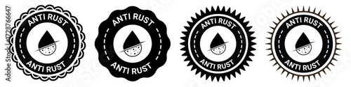Anti Rust Protection Badges Logo Set