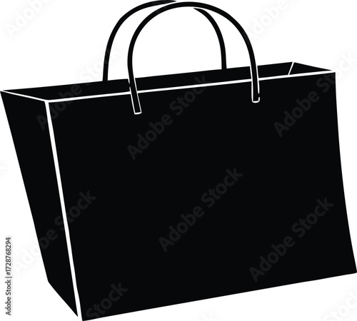 shopping bag illustration, store icon
