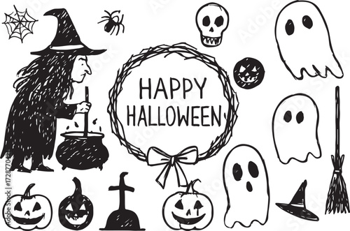 Halloween Editable vector Icon set
