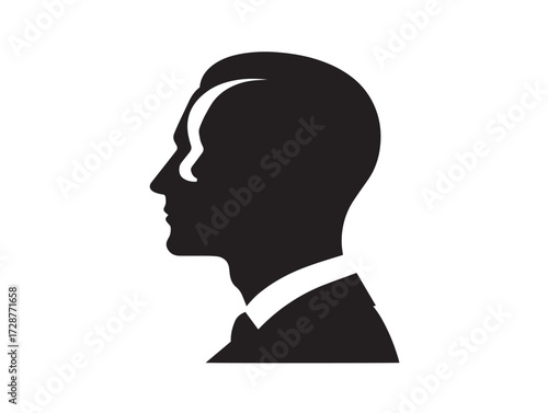 Stylish Editorial Design Icon in Elegant Black Silhouette Vector Illustration Graphic Style