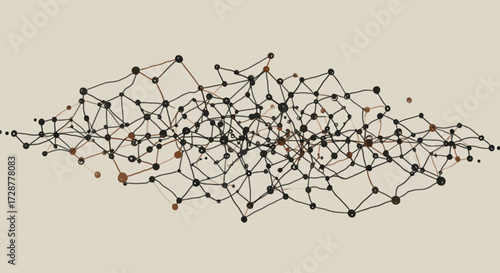Network Structure with Connected Nodes and Lines
