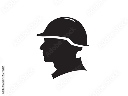 Professional Engineering Symbol in Elegant Bold Silhouette Vector Graphic Illustration Style
