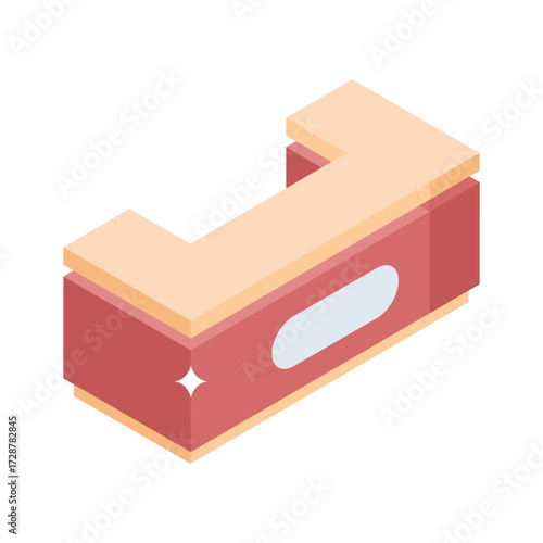 Ready to use isometric icon of wedding reception venue