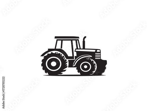 Contemporary Farming Concept in Professional Solid Black Silhouette Vector Illustration Artwork
