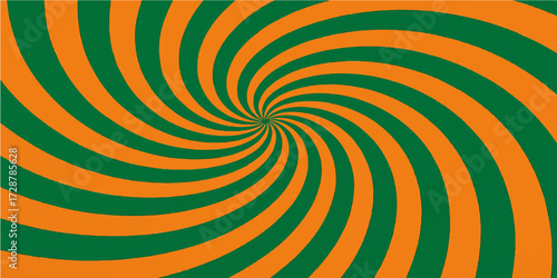 Colorful vector illustration of a hypnotic spiral pattern with a retro, swirling backdrop