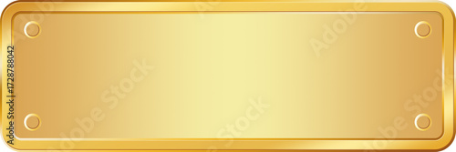 Gold Label Banner. Gold Name Plate.
