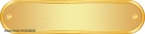 Gold Label Banner. Gold Name Plate.
