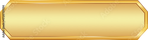 Gold Label Banner. Gold Name Plate.
