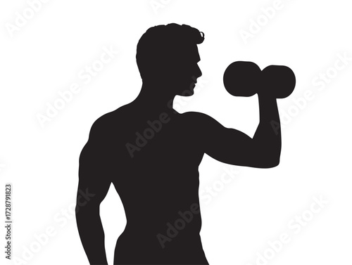 Gym silhouette icon vector illustration solid black workout and fitness equipment
