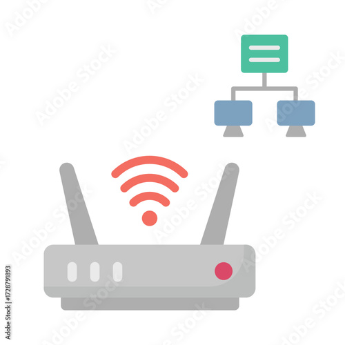 Modem Vector Icon which can easily modify or edit
