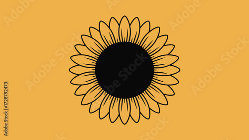 Brighten your day with a stunning sunflower illustration, perfect for adding a cheerful touch to your designs and bringing sunshine to any project