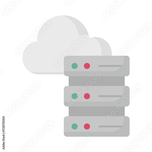 Cloud computing, Vector Icon which can easily modify or edit