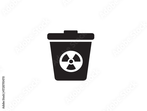 Hazardous Waste and Materials silhouette icon vector illustration toxic material warning