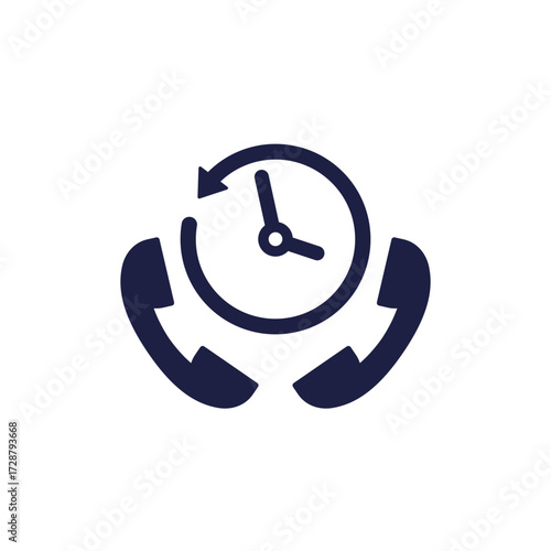 call history icon on white