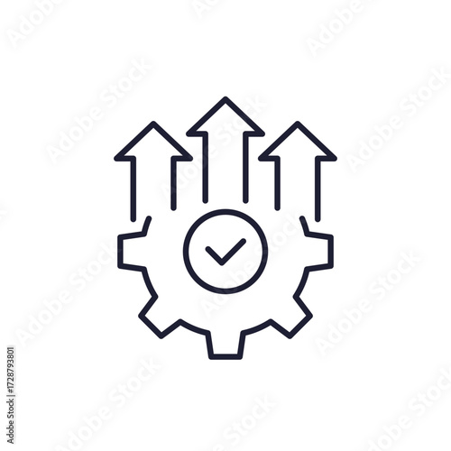 increase productivity icon, efficient production line design