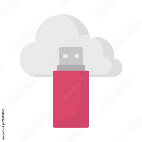 Cloud drive Vector Icon which can easily modify or edit