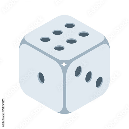 Trendy isometric icon of casino party game dice