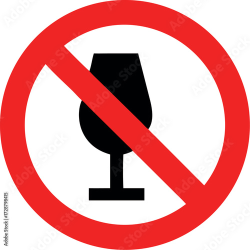 no alcohol sign, alcohol not allowed sign vector