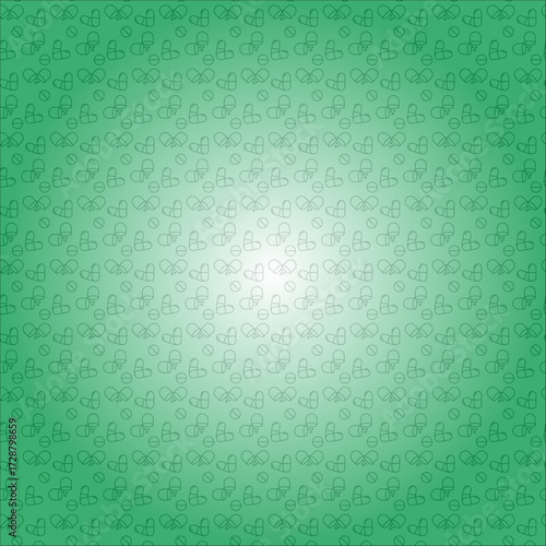 Abstract green background with medicines