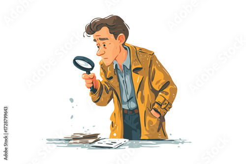 Forensic sketch artist cranium isolated