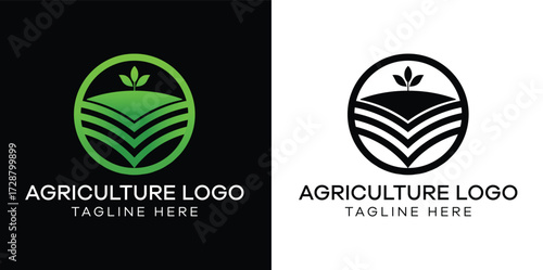 Creative agriculture logo design vector template.