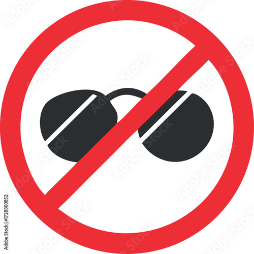 No sunglasses sign vector illustration
