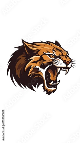 Fierce cougar head graphic