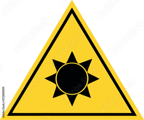 Sun Danger sign vector illustration